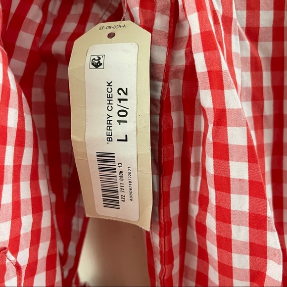 Boy’s 10/12 Gingham Print Button Down - Picture 6 of 9